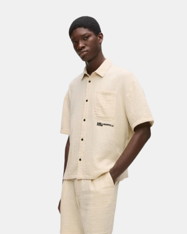 Camisas Manga corta Hombre Karl Lagerfeld Beige B2M16012