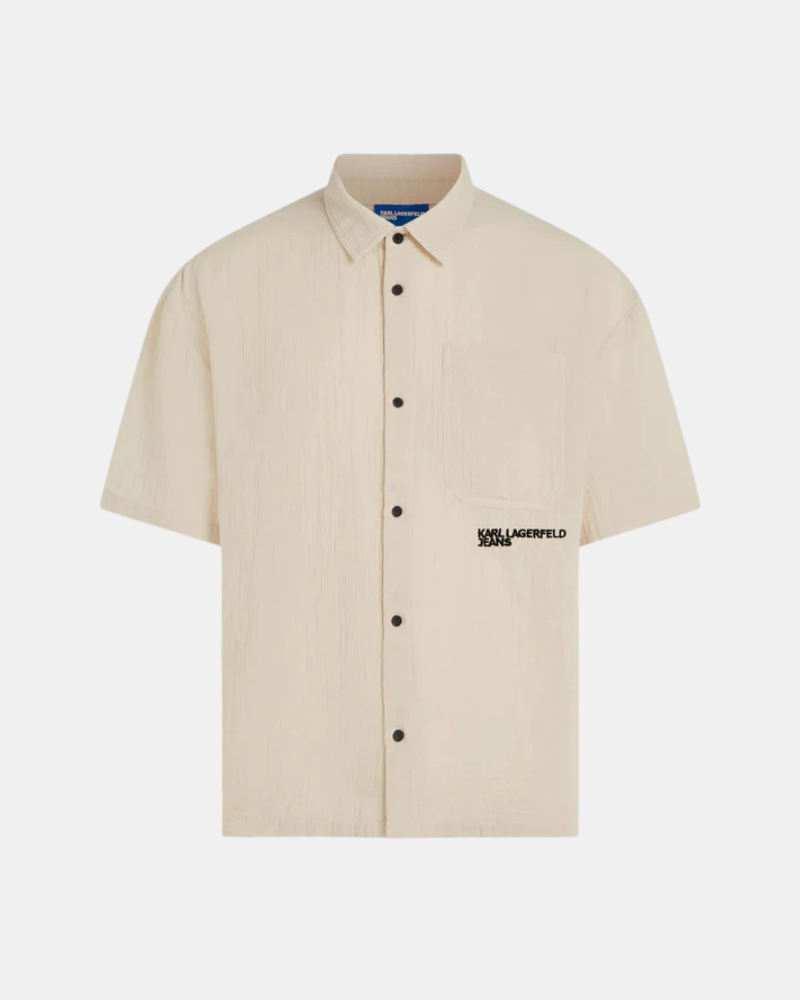 Camisas Manga corta Hombre Karl Lagerfeld Beige B2M16012