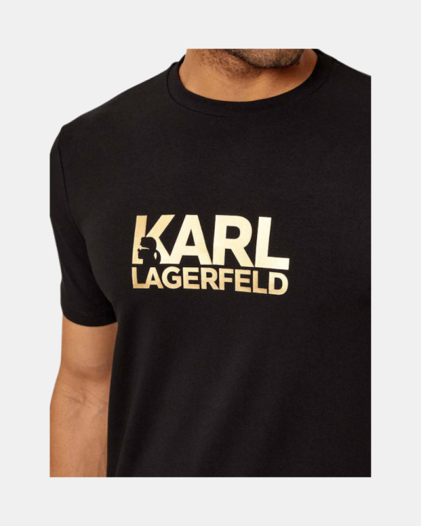Camisetas de manga curta para homem Karl Lagerfeld Ouro 755780 561235