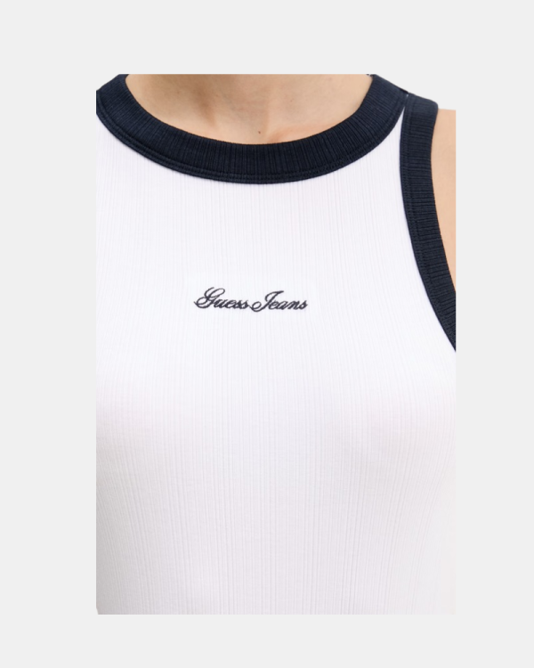 Camisetas Top Mulher GUESS Branco W6GPZ8 KF641