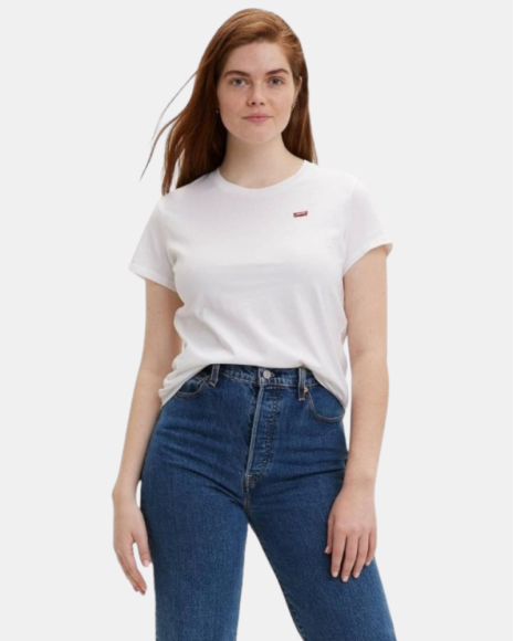 Camisetas de manga curta para mulher LEVIS Branco 39185 0006 PERFECT TEE