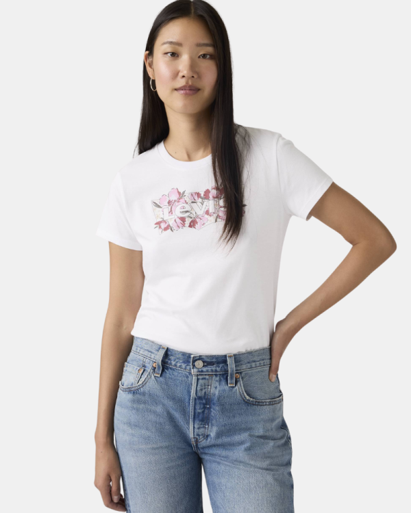 Camisetas de manga curta para mulher LEVIS Branco 17369 3387 A T-shirt Perfeita