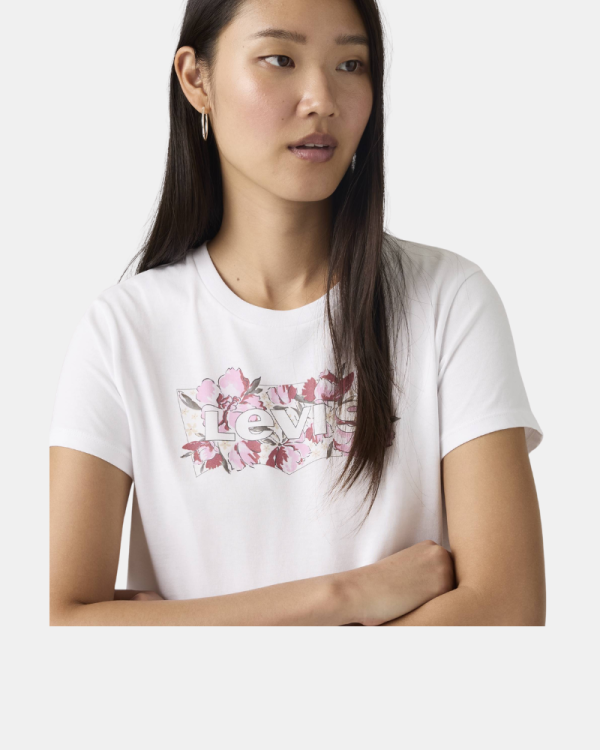 Camisetas de manga curta para mulher LEVIS Branco 17369 3387 A T-shirt Perfeita