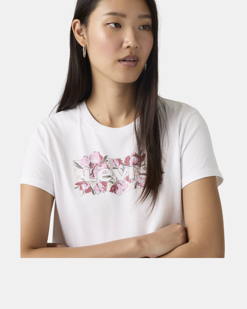 Camisetas de manga curta para mulher LEVIS Branco 17369 3387 A T-shirt Perfeita