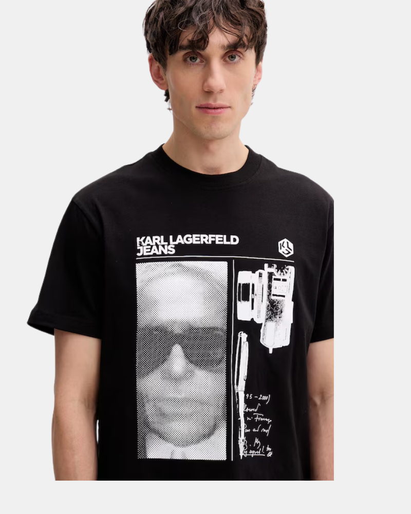Camisetas Manga Curta Homem Karl Lagerfeld Preto B2M17067