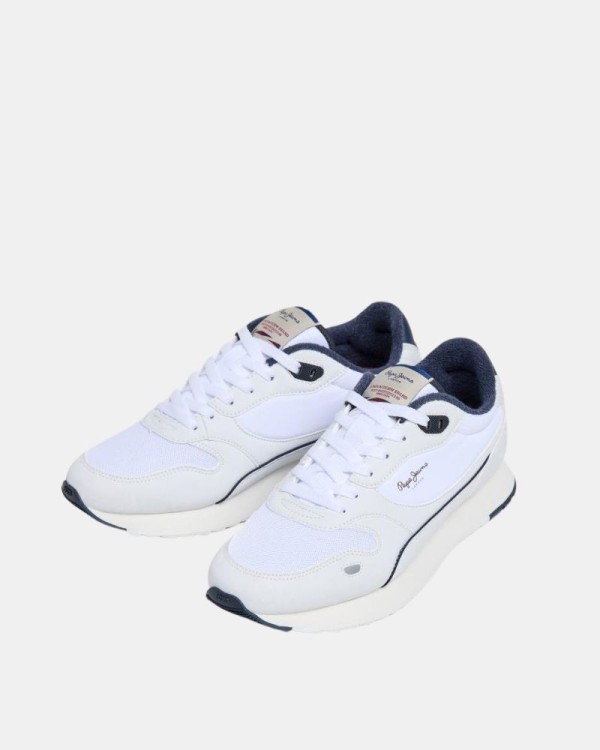Ténis Baixos Homem PEPE JEANS Branco PMS400008 BEXLEY ONE M
