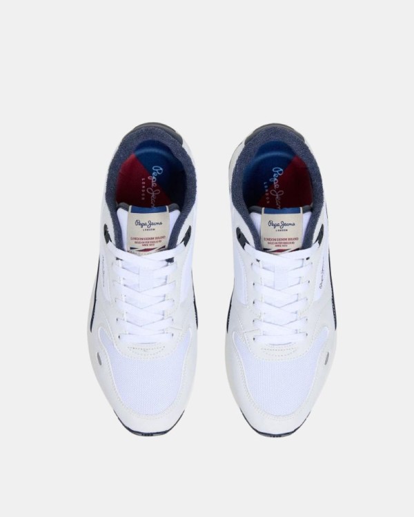 Ténis Baixos Homem PEPE JEANS Branco PMS400008 BEXLEY ONE M