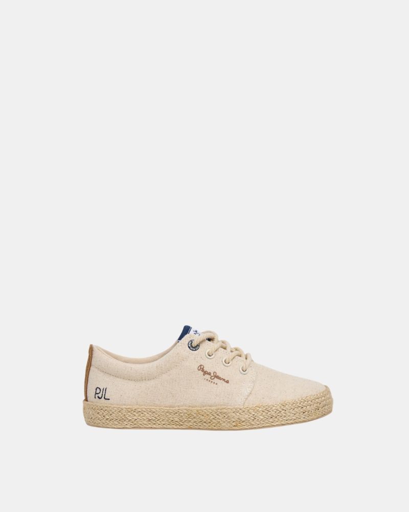 Zapatillas Bajas Rafia Infantil PEPE JEANS Beige PBS300006 BRADY DAY
