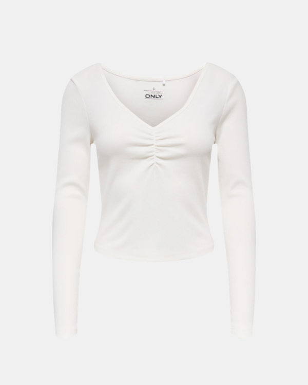 Camisetas Manga larga Mujer ONLY Blanco 15365756 BETTY LIFE
