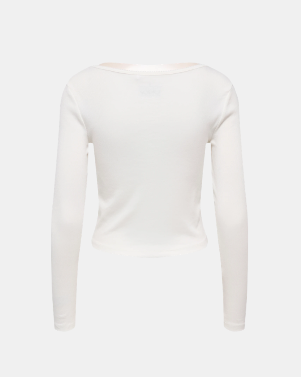 Camisetas Manga larga Mujer ONLY Blanco 15365756 BETTY LIFE