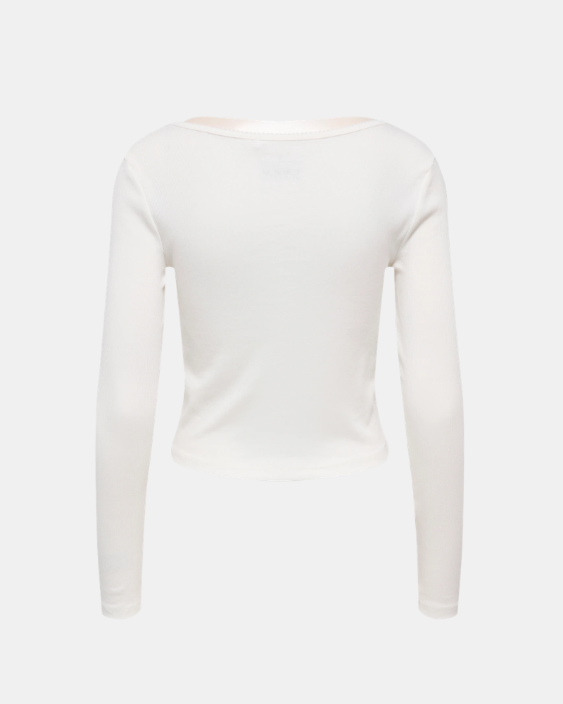 Camisetas Manga larga Mujer ONLY Blanco 15365756 BETTY LIFE