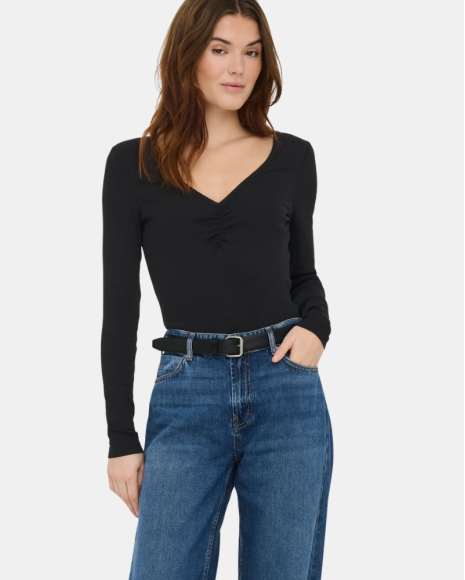 Camisetas Manga larga Mujer ONLY Negro 15365756 BETTY LIFE