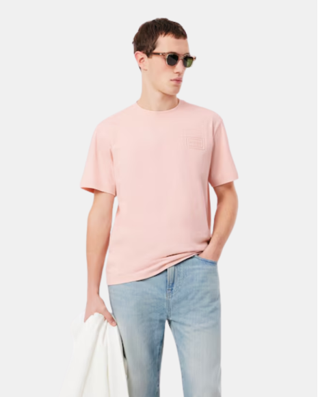 Camisetas Manga corta Hombre LACOSTE Rosa TH0753