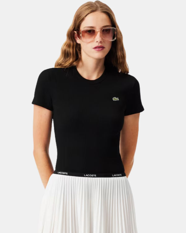 Roupa interior manga curta para mulher LACOSTE preta TF5538