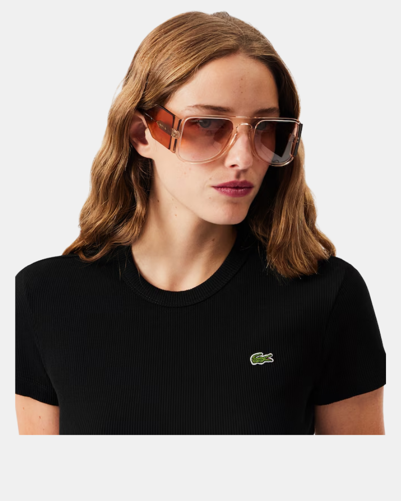 Roupa interior manga curta para mulher LACOSTE preta TF5538