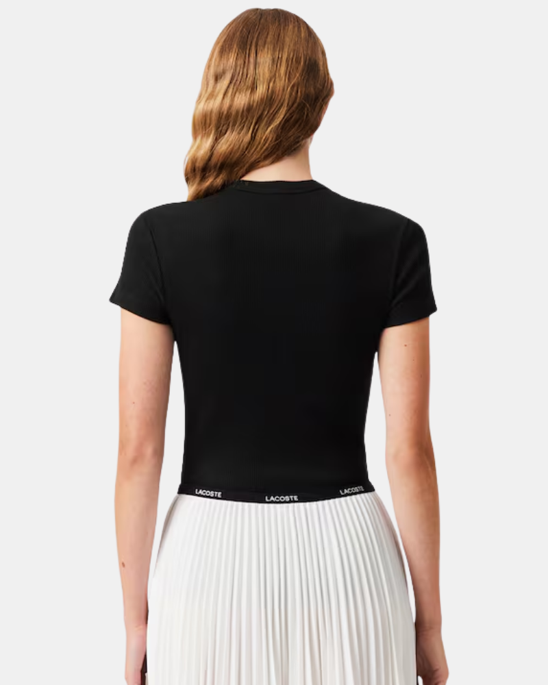 Roupa interior manga curta para mulher LACOSTE preta TF5538