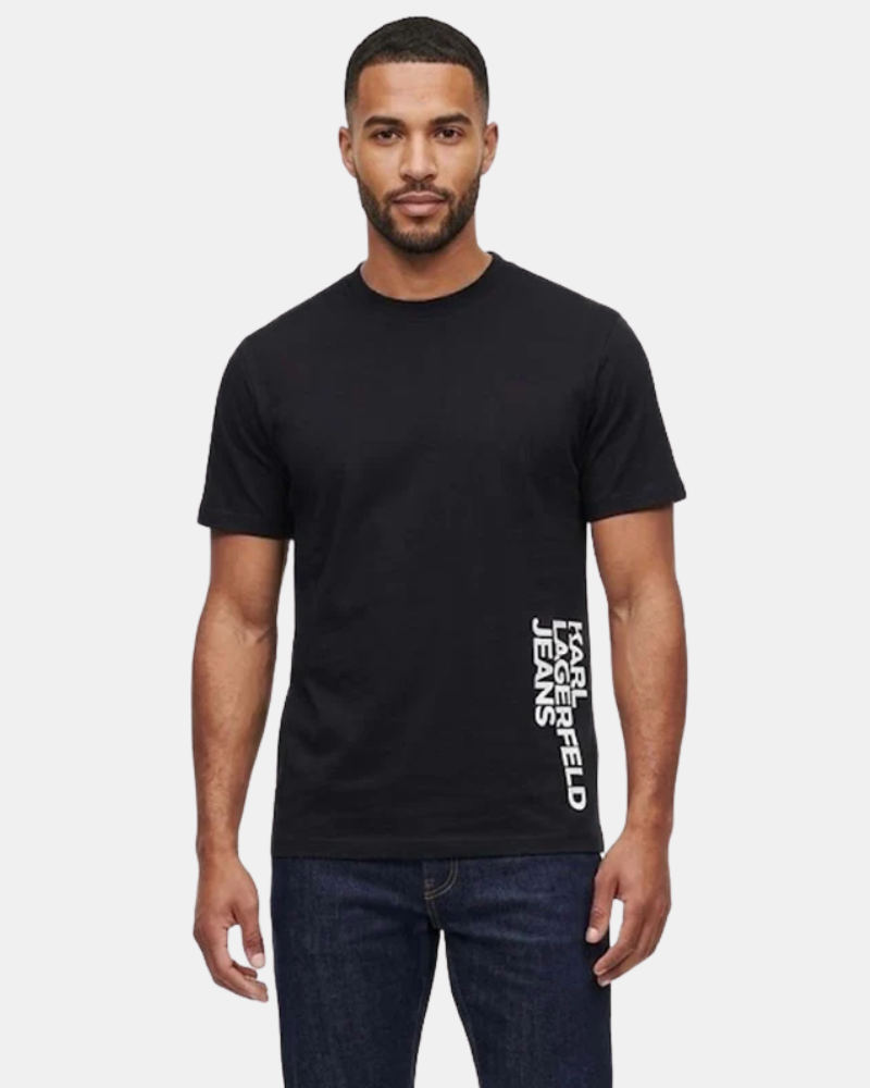 Camisetas de manga curta para homem Karl Lagerfeld Preto B2M17047