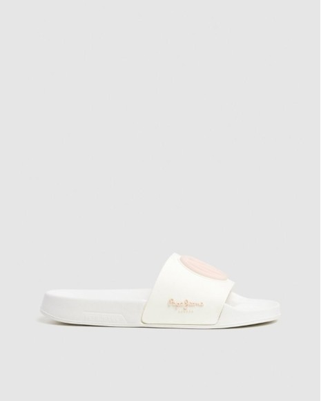 Sandalias Chancletas Mujer PEPE JEANS Blanco PLS70159 SLIDER BRAND W