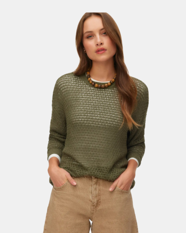 Camisola de manga comprida Mulher VERO MODA Verde 10340125 CHARLENE