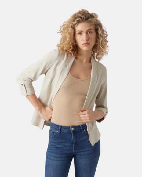 Jersey Manga larga Mujer VERO MODA Beige 10279700 JESMILO