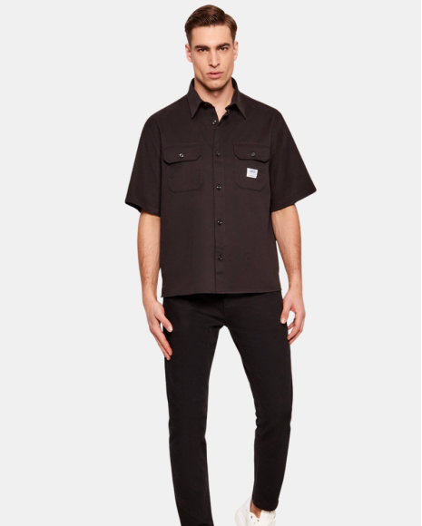 Camisas Manga corta Hombre HUGO Marrón 50517871 EKYNO