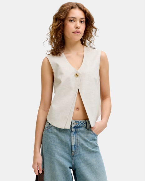 Camisetas Top Mujer JACK AND JONES Blanco 12288343 ELLIS