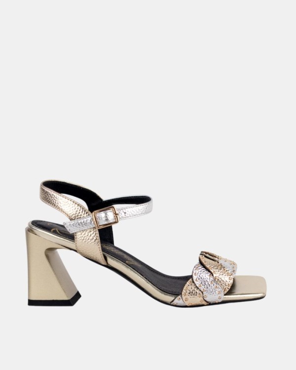 Sandalias Altas Fiesta Abiertas Mujer RockAway Oro 85809