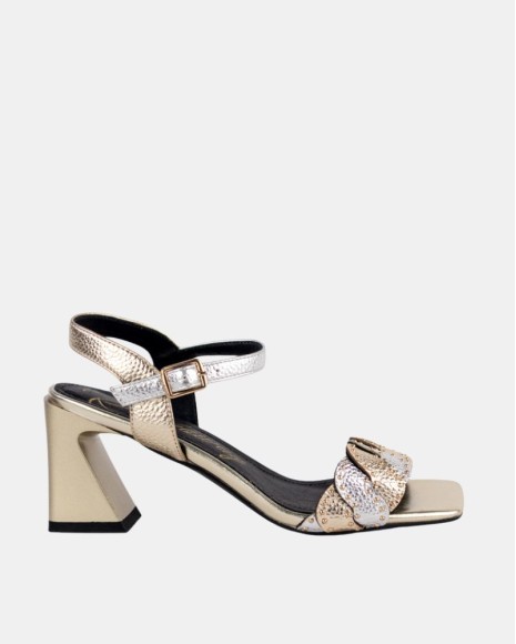 Sandalias Altas Fiesta Abiertas Mujer RockAway Oro 85809