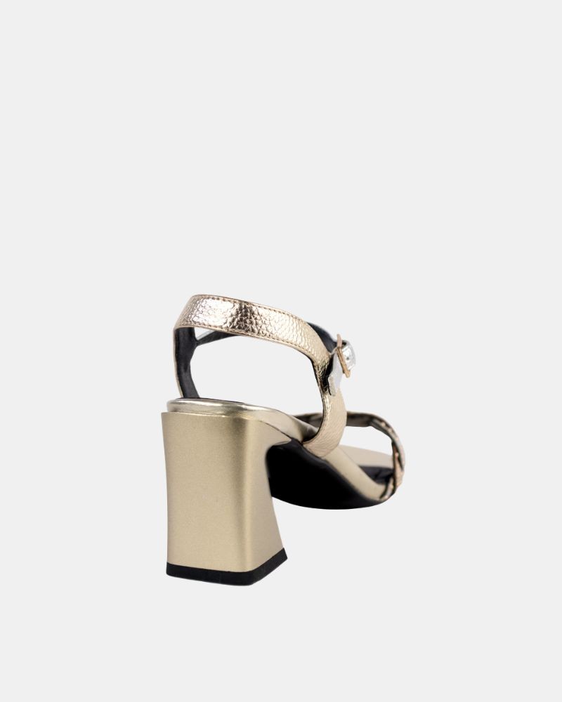 Sandalias Altas Fiesta Abiertas Mujer RockAway Oro 85809