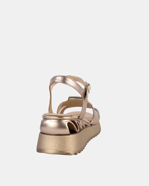 Sandalias Altas Fiesta Abiertas Mujer RockAway Oro 85836