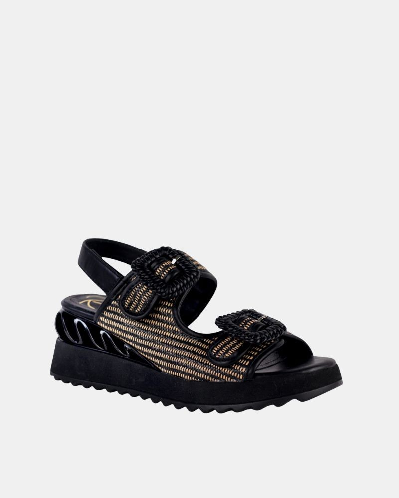 Sandalias Altas Fiesta Abiertas Mujer RockAway Negro 85869