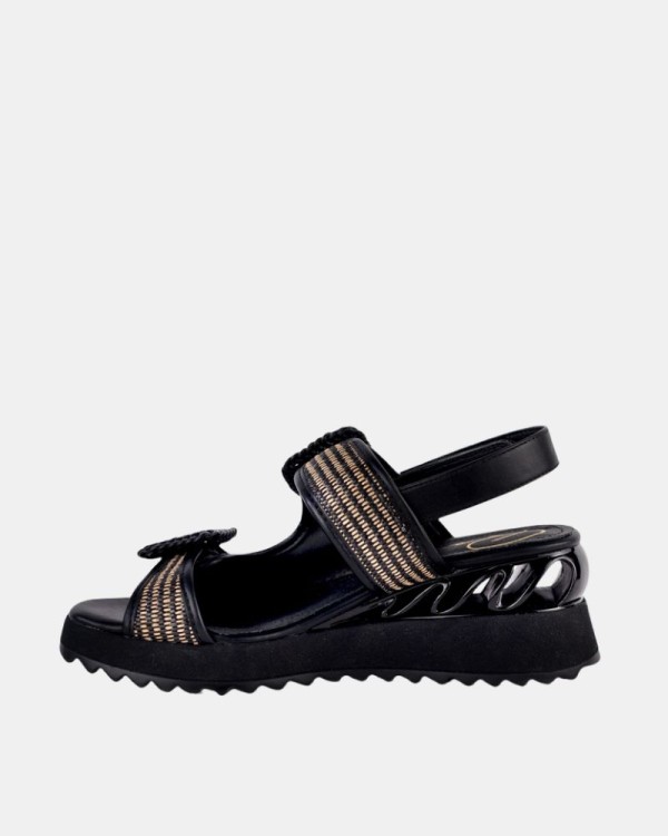 Sandalias Altas Fiesta Abiertas Mujer RockAway Negro 85869