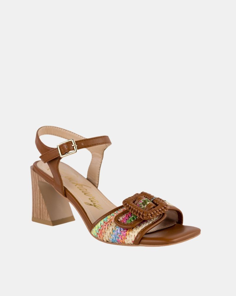 Sandalias Altas Fiesta Abiertas Mujer RockAway Marrón 85841