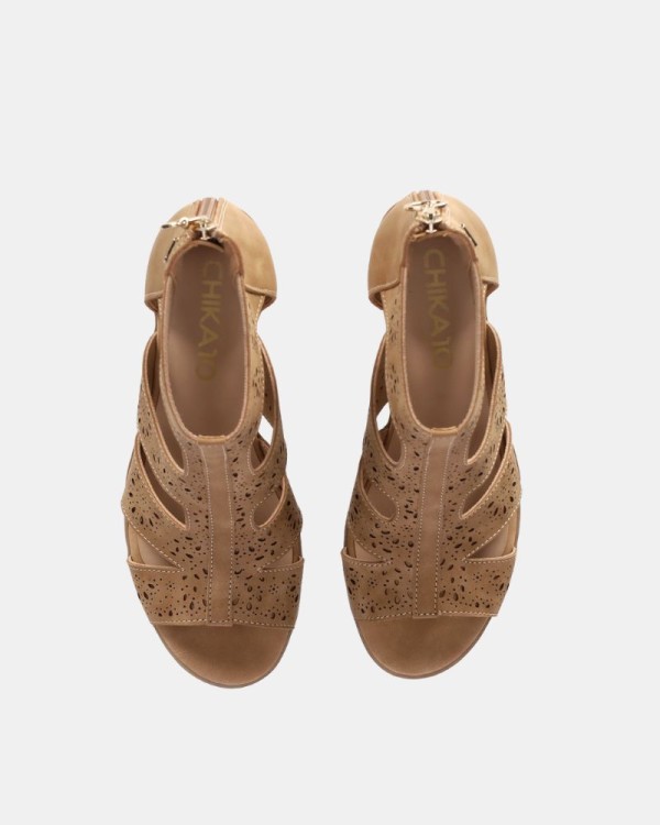 Sandalias Abiertas Mujer CHIKA 10 Marrón ROSALINDA 07