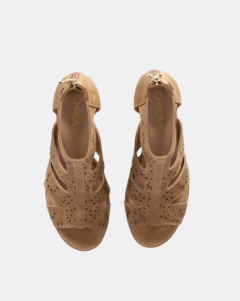 Sandalias Abiertas Mujer CHIKA 10 Marrón ROSALINDA 07