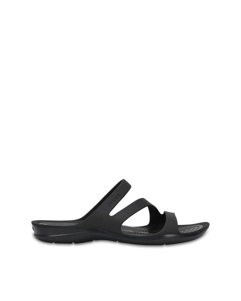 Sandalias De dedo Chancletas Mujer Crocs Negro 203998 SWIFTWATER SANDAL W