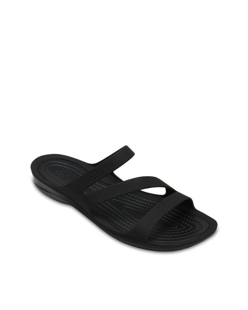 Sandalias De dedo Chancletas Mujer Crocs Negro 203998 SWIFTWATER SANDAL W