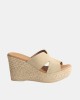 Sandalias Abiertas Rafia Mujer RKS Beige 1901