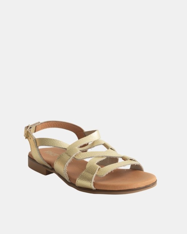 Sandalias Abiertas Mujer RKS Oro 3080