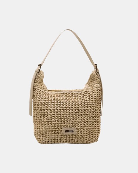 Bolsos Shopper Rafia Mujer  Nude HORA