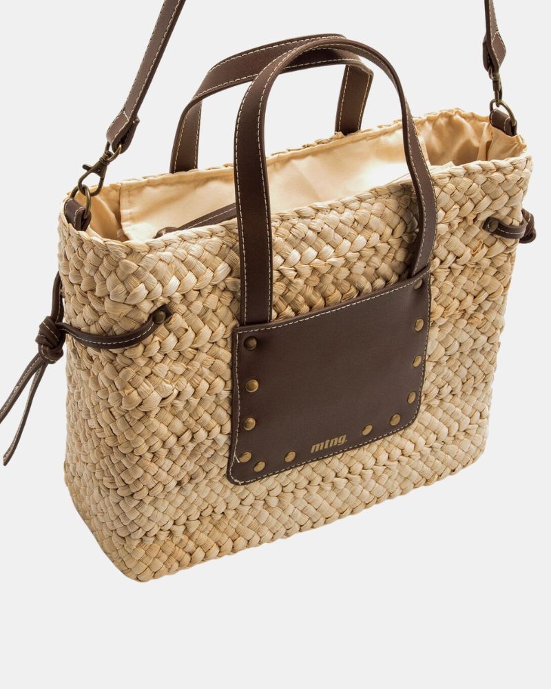 Bolsas Bandoleiras Shopper Ráfia Mulher Nude POZO