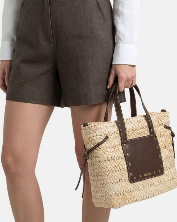 Bolsas Bandoleiras Shopper Ráfia Mulher Nude POZO