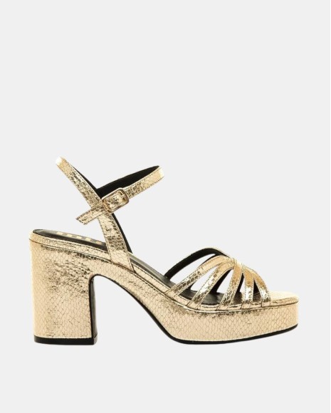 Sandalias Fiesta Abiertas Mujer MUSTANG Oro 56646