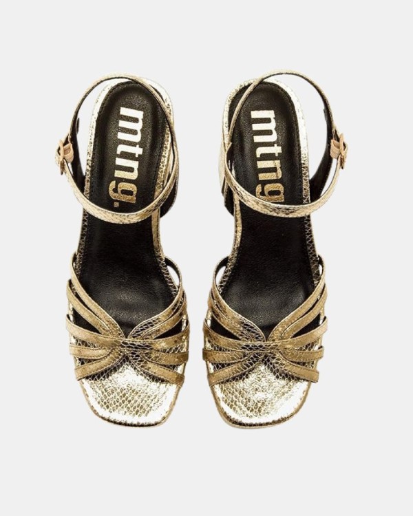 Sandalias Fiesta Abiertas Mujer MUSTANG Oro 56646