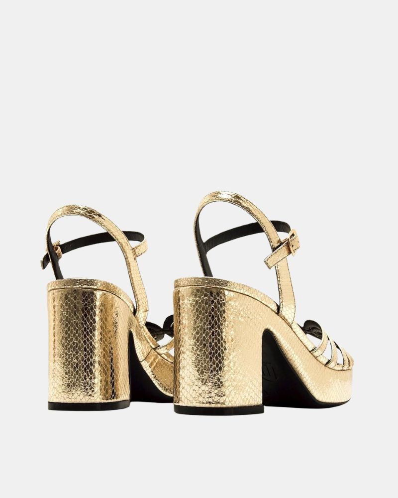 Sandalias Fiesta Abiertas Mujer MUSTANG Oro 56646