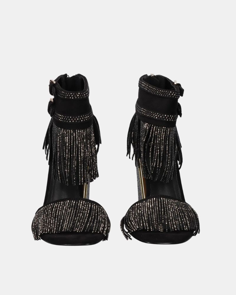 Sandalias Fiesta Abiertas Mujer EXE Negro DOMINIC 520