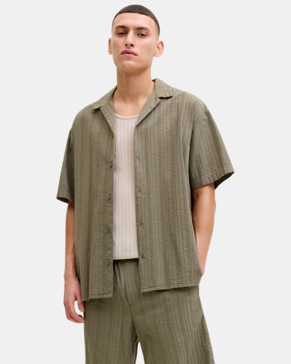 Camisas Manga corta Hombre JACK AND JONES Verde 12289457 TYSON