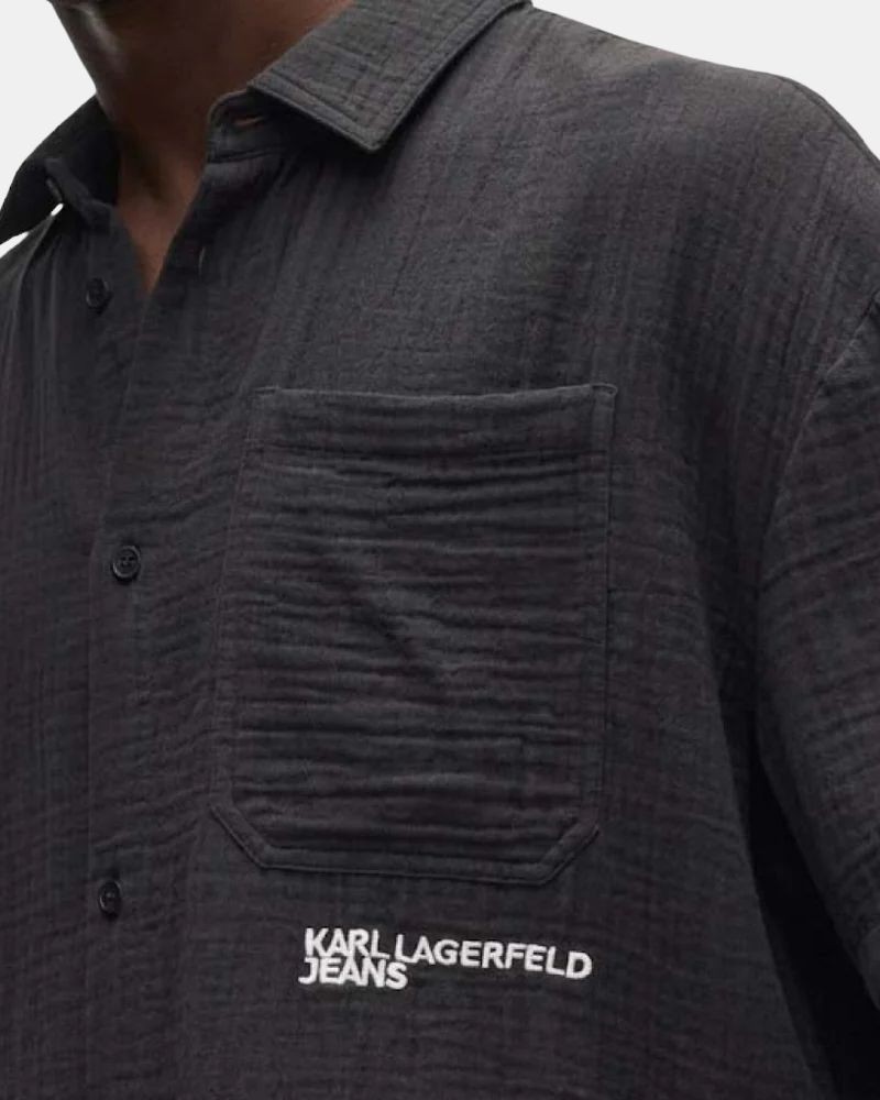 Camisas Manga corta Hombre Karl Lagerfeld Negro B2M16012