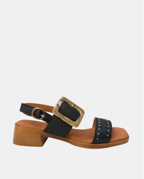 Sandalias Abiertas Mujer RKS Negro 137453