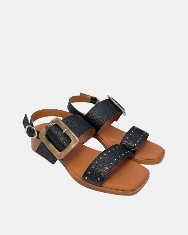 Sandalias Abiertas Mujer RKS Negro 137453